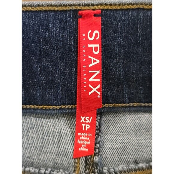 Spanx Distressed Skinny Jeans Womens Size XS Medium Wash Denim NWT $128 - Picture 6 of 10